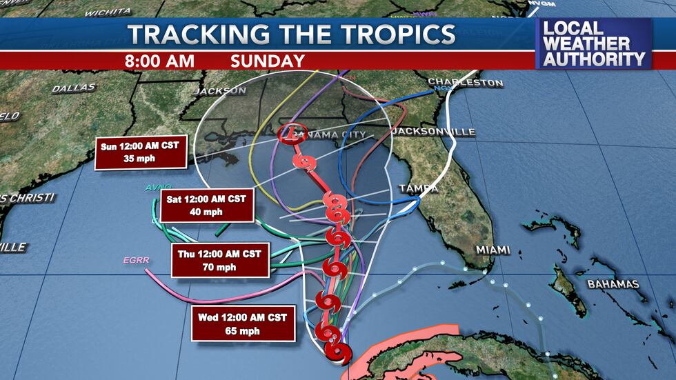 Eta will gradually shift northward over the rest of the week possibly diminishing in the...