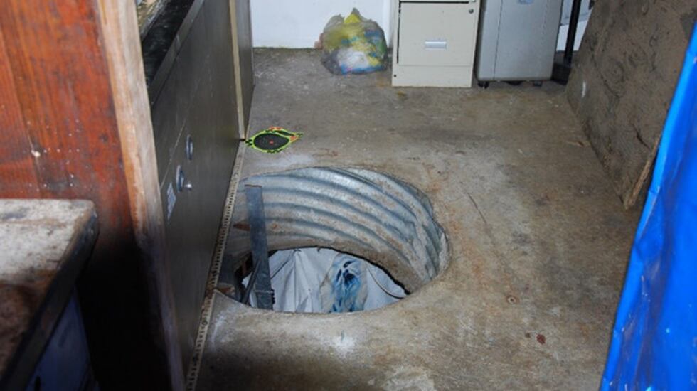 A picture of the man from Snohomish County's underground bunker, which he constructed in his...