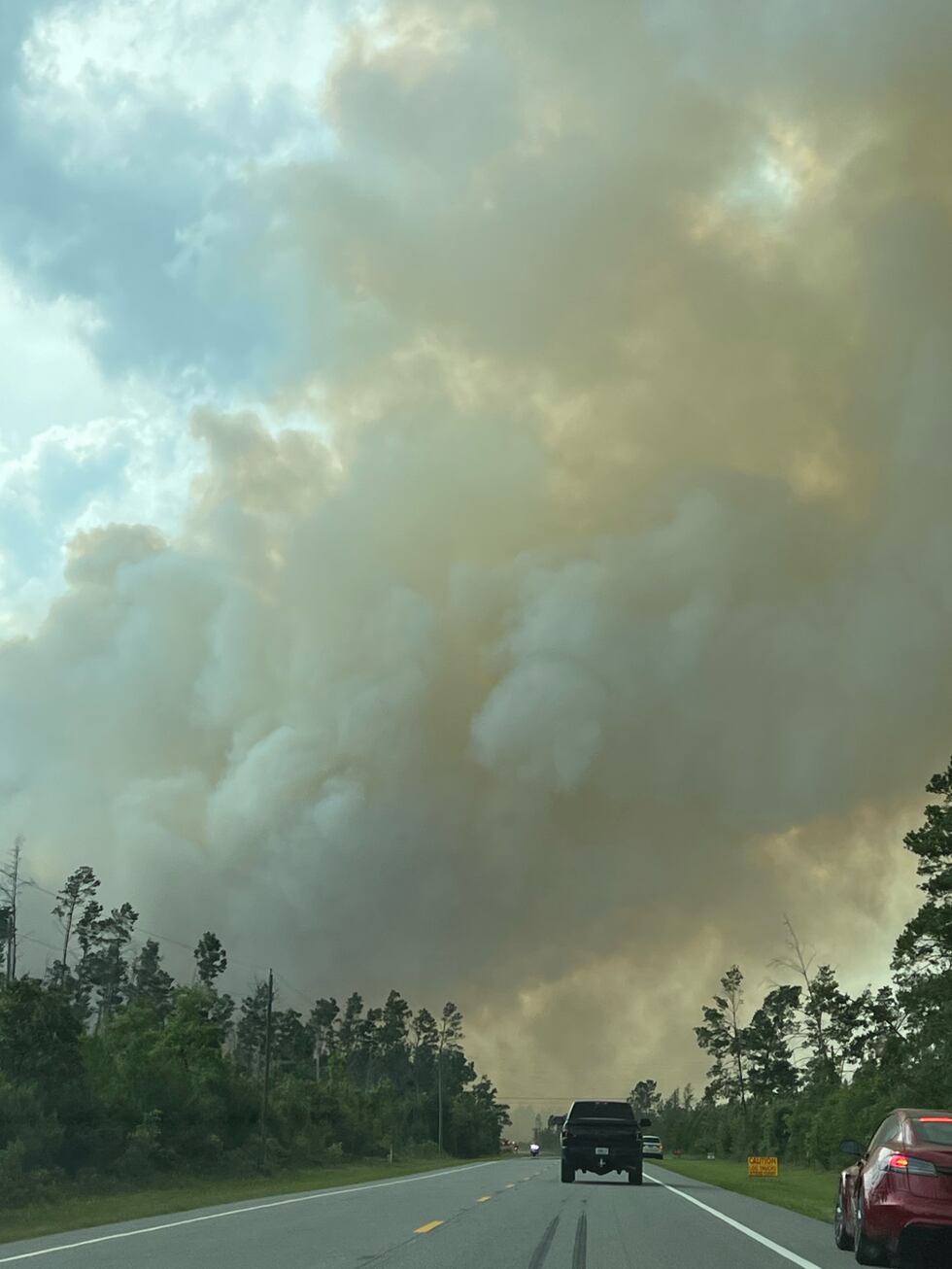 A wildfire has closed down Highway 20 from Clarkesville to Highway 231.