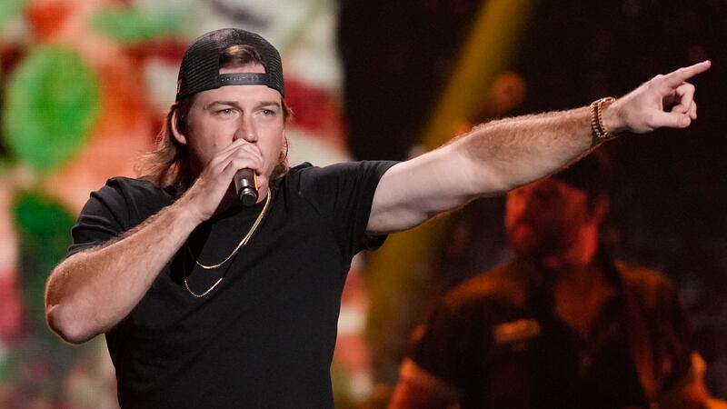 FILE - Morgan Wallen performs on the first night of the 2022 iHeartRadio Music Festival, on...