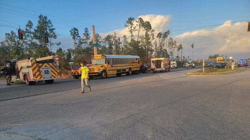 Fatal Crash involving a school bus and a truck on Hwy. 231.