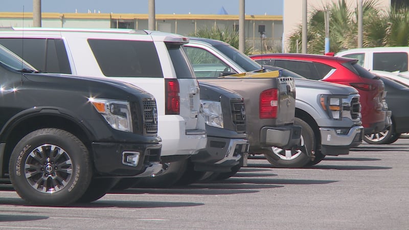 Several cars were parked at the M.B. Miller County Pier in Panama City Beach.