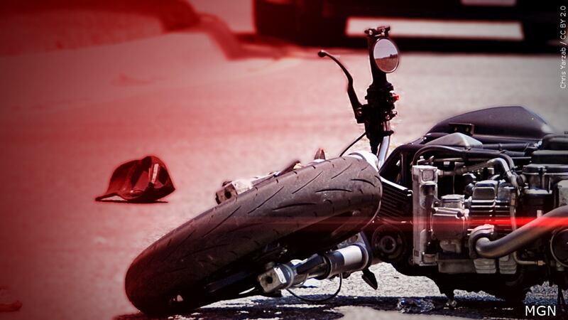 Man sent to hospital after motorcycle accident