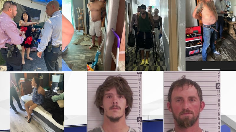 Deputies say the group was arrested on various charges ranging from theft to lewd and...