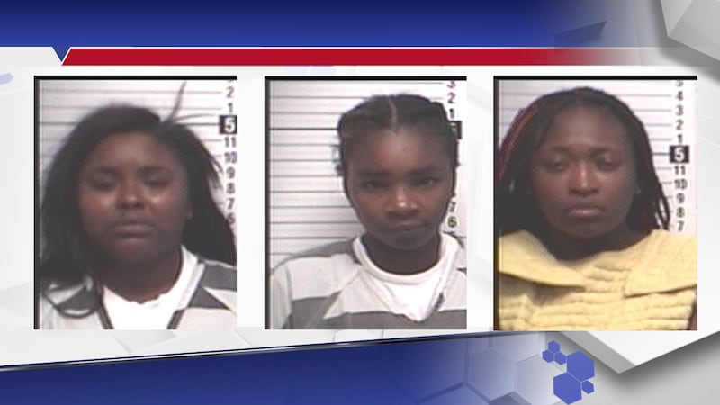 Talandria Chambers (left), Charneiseya Rambo (middle) , and Jada Mobley (right)