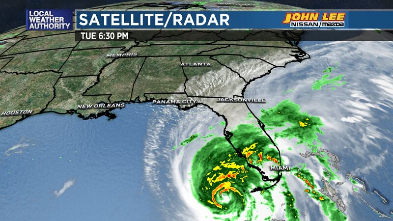 Cirrus clouds over NWFL from Hurricane Ian